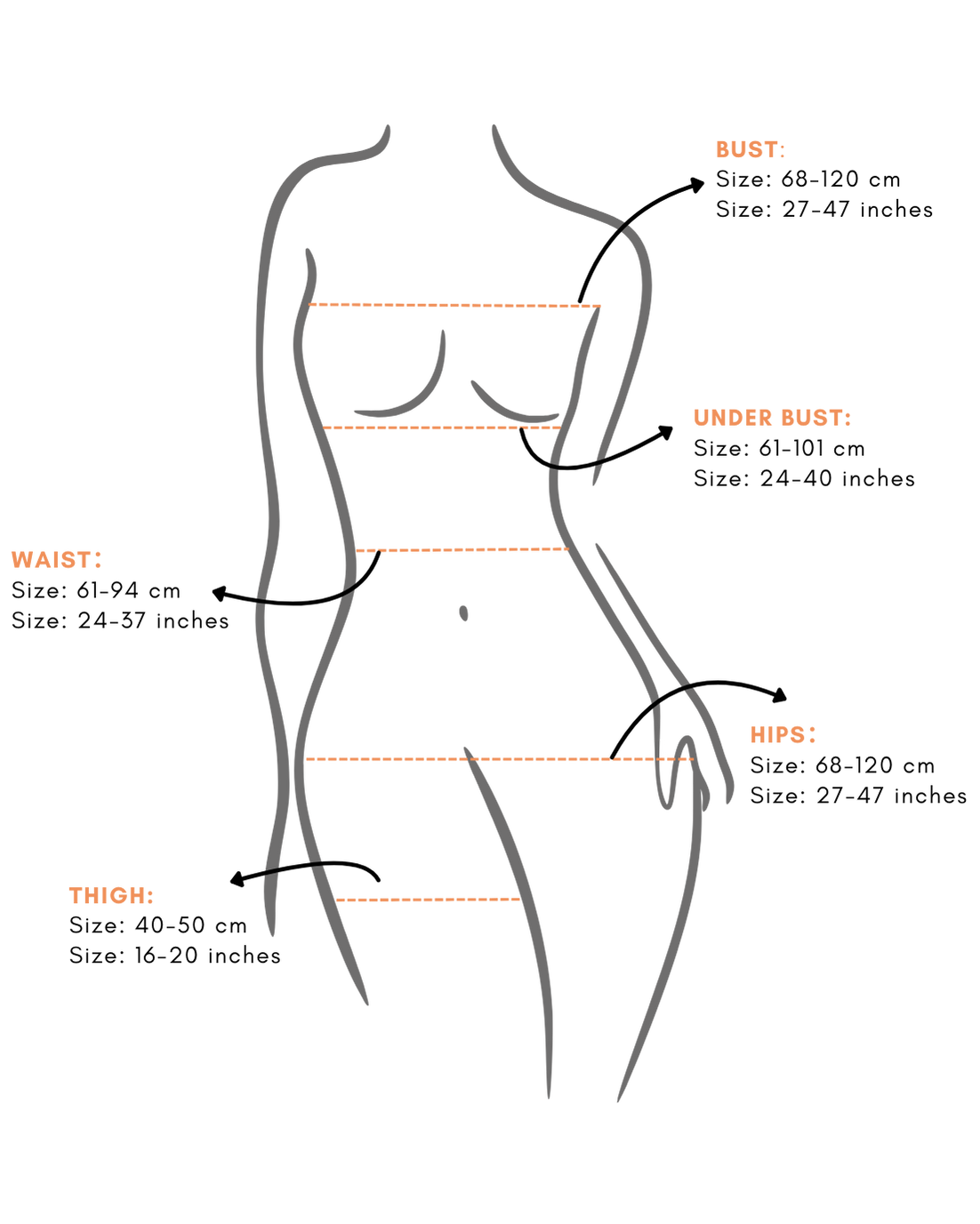 Sizing diagram fit guide for FairyBerry harness