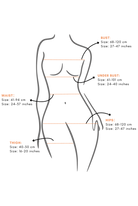 Sizing diagram fit guide for FairyBerry harness