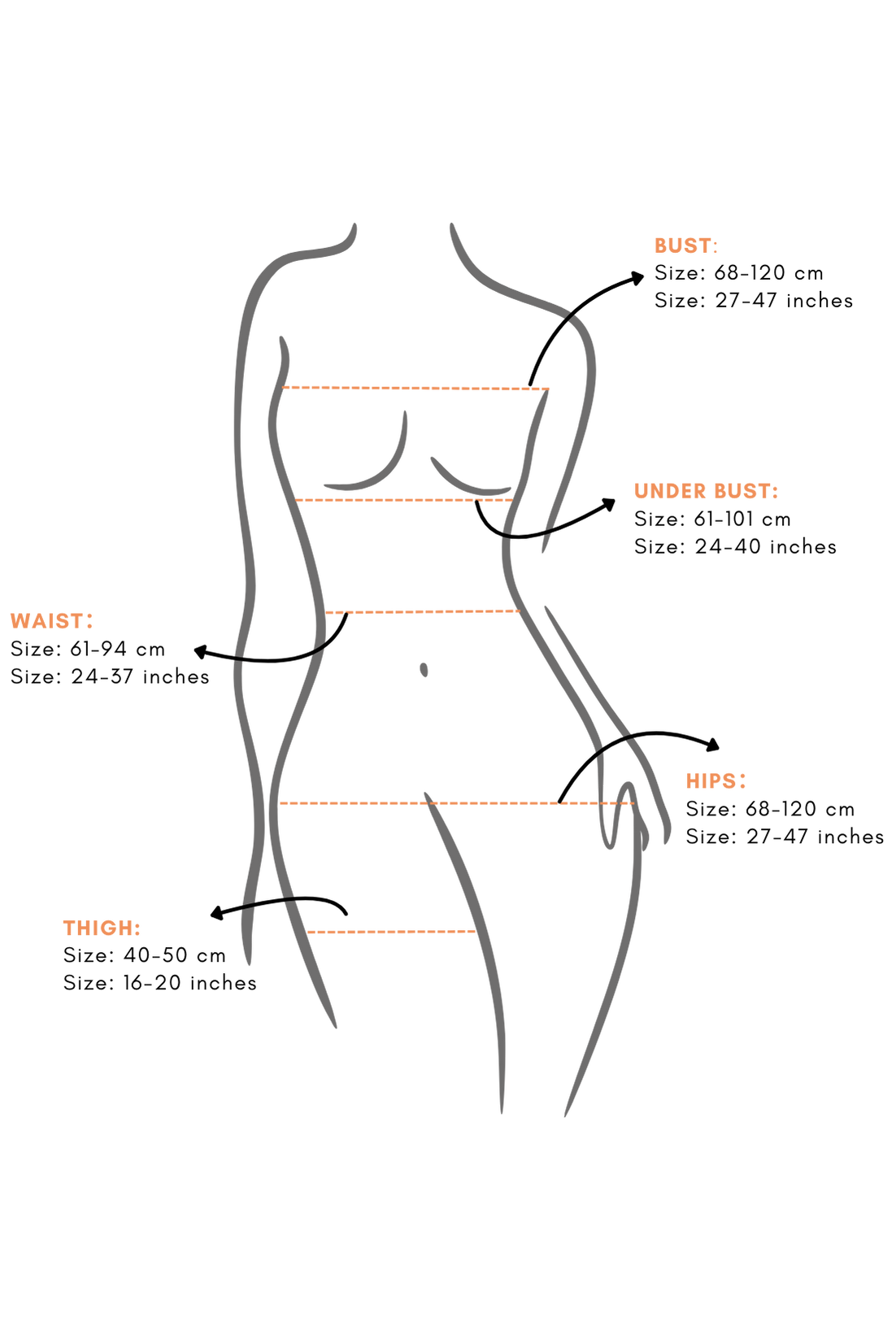 Sizing diagram fit guide for FairyBerry harness