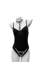 Black Moonlock Bodysuit with sassy thong