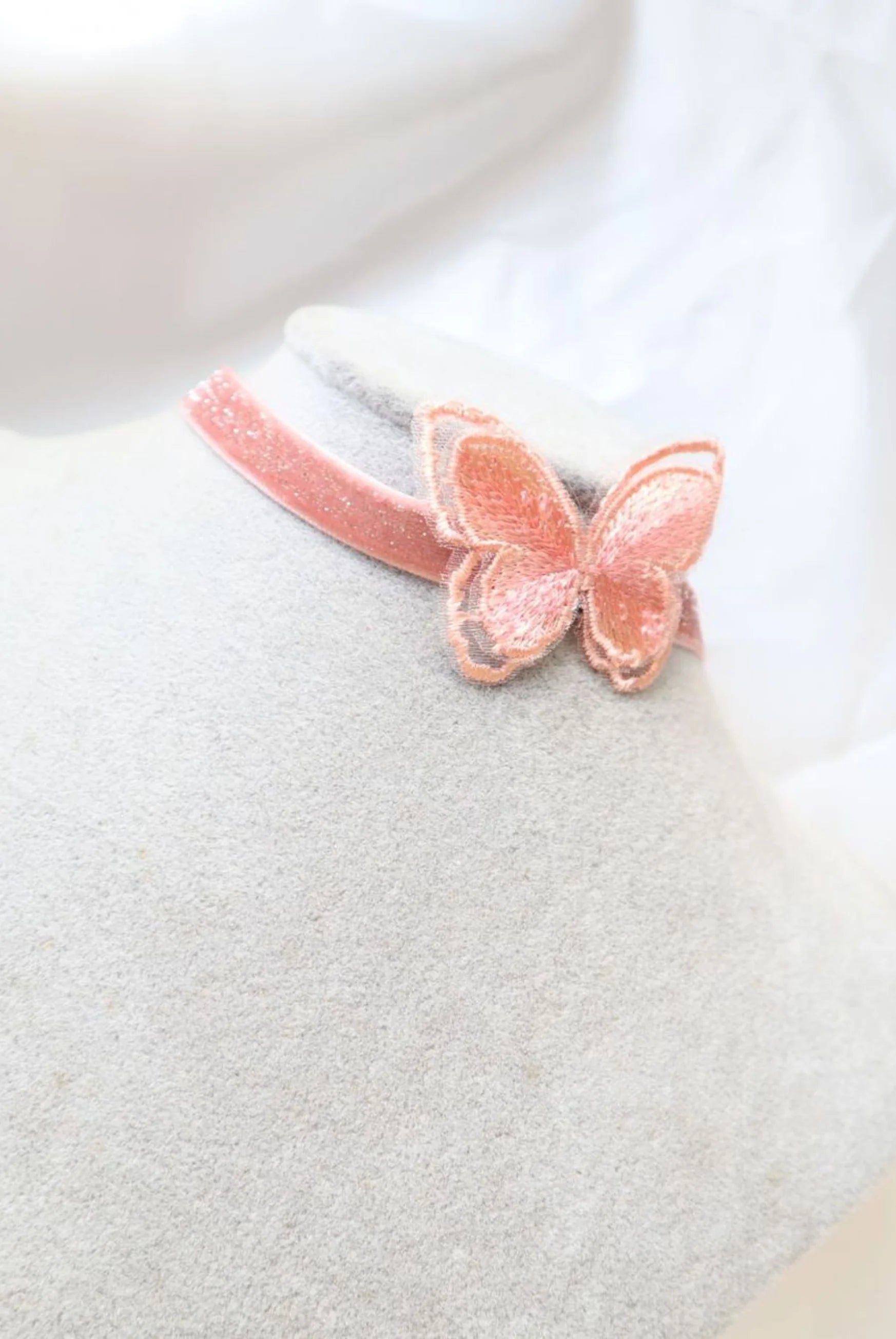 pink Butterfly Choker by fairyberry
